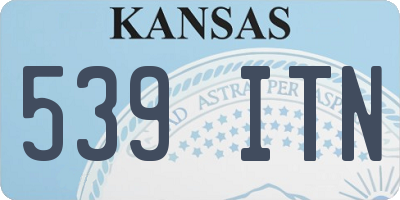 KS license plate 539ITN