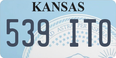KS license plate 539ITO