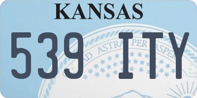 KS license plate 539ITY