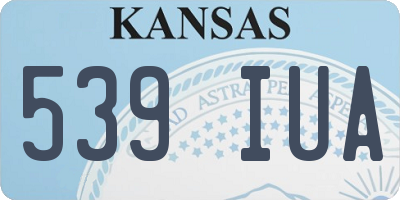 KS license plate 539IUA