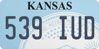 KS license plate 539IUD