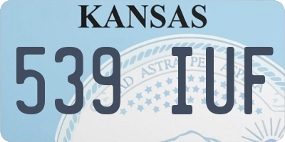 KS license plate 539IUF