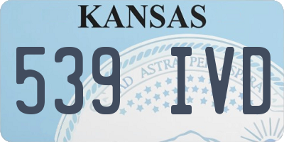 KS license plate 539IVD