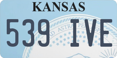 KS license plate 539IVE