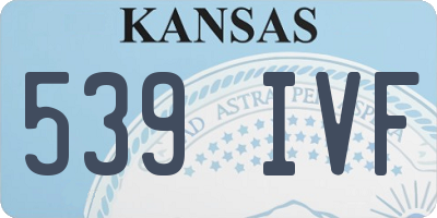 KS license plate 539IVF