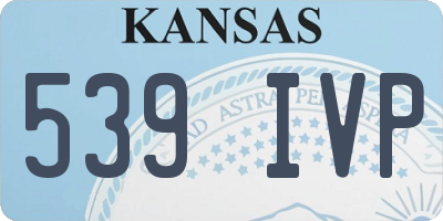 KS license plate 539IVP