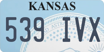 KS license plate 539IVX