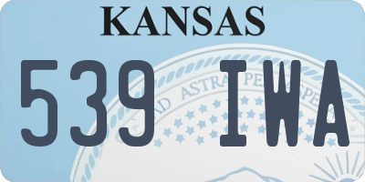 KS license plate 539IWA