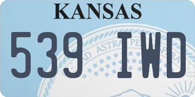 KS license plate 539IWD