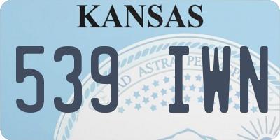 KS license plate 539IWN