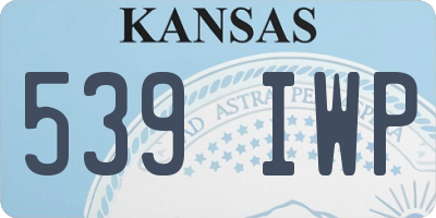 KS license plate 539IWP