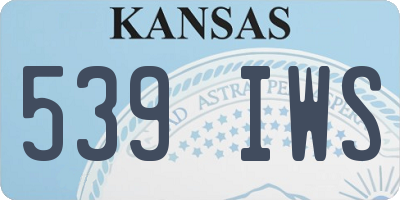 KS license plate 539IWS