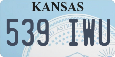 KS license plate 539IWU
