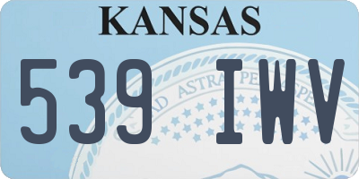 KS license plate 539IWV