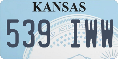 KS license plate 539IWW
