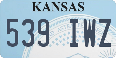 KS license plate 539IWZ