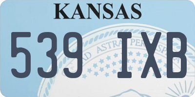 KS license plate 539IXB