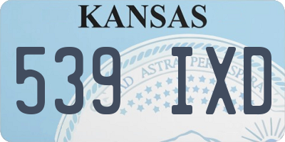 KS license plate 539IXD