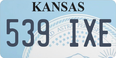 KS license plate 539IXE