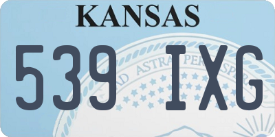 KS license plate 539IXG