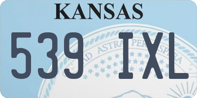 KS license plate 539IXL