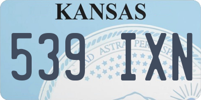 KS license plate 539IXN