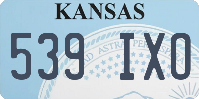 KS license plate 539IXO
