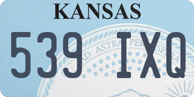 KS license plate 539IXQ