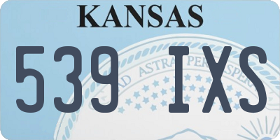 KS license plate 539IXS