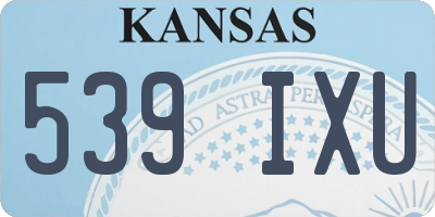 KS license plate 539IXU