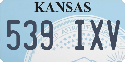 KS license plate 539IXV