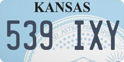 KS license plate 539IXY