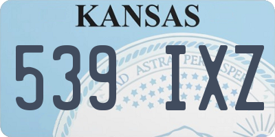 KS license plate 539IXZ