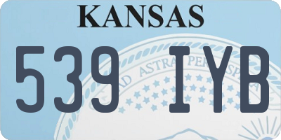KS license plate 539IYB