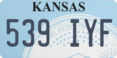 KS license plate 539IYF