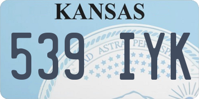 KS license plate 539IYK