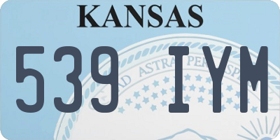 KS license plate 539IYM