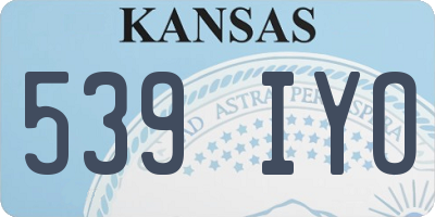 KS license plate 539IYO