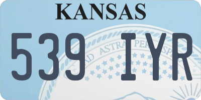 KS license plate 539IYR