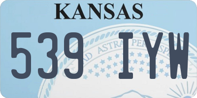 KS license plate 539IYW