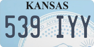 KS license plate 539IYY