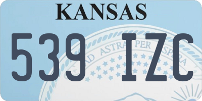 KS license plate 539IZC