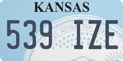 KS license plate 539IZE