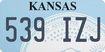 KS license plate 539IZJ