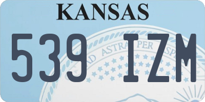 KS license plate 539IZM