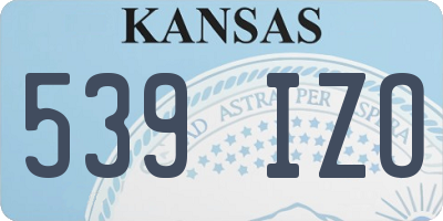 KS license plate 539IZO