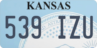 KS license plate 539IZU