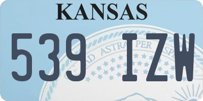 KS license plate 539IZW