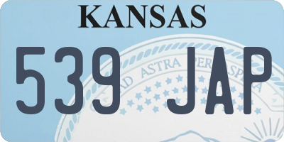 KS license plate 539JAP