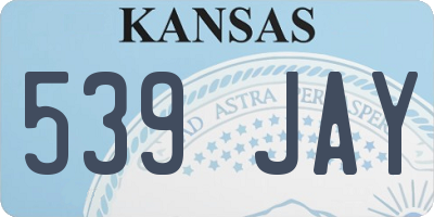 KS license plate 539JAY